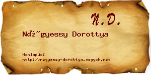 Négyessy Dorottya névjegykártya