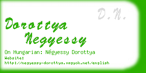dorottya negyessy business card
